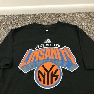 Jeremy Lin Linsanity New York Knicks T-Shirt Adidas Mens Medium